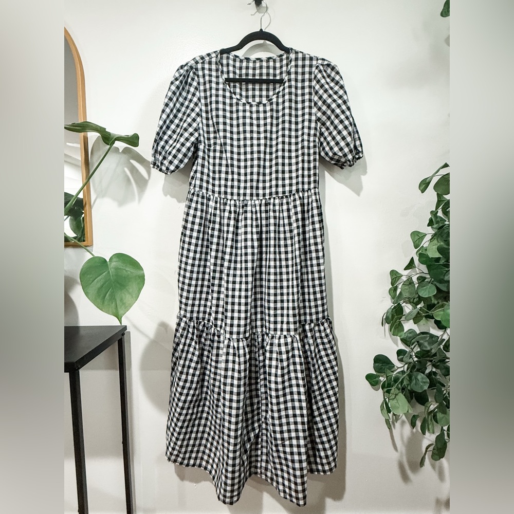 Black and White Gingham Dress